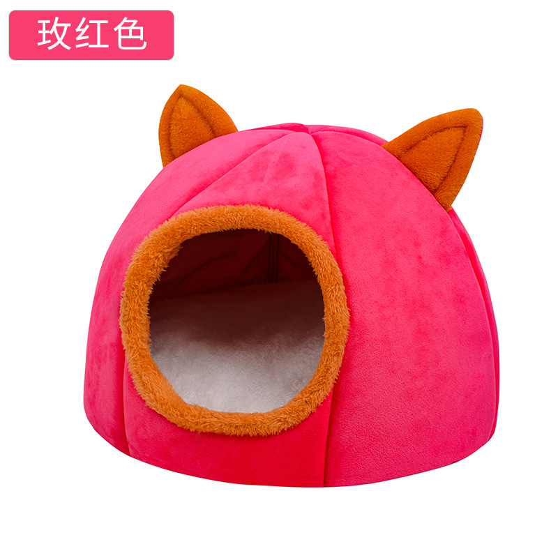 Deep Cave Bed For Cats Small Dogs Bed Cat's House Cat Bed Cat House Cats Accessories Dog House Puppy Nest Pet Beds Dog Kennel: H / 32cmX32cm