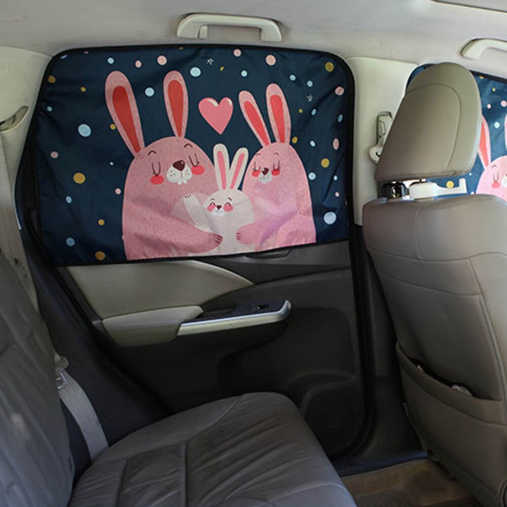 Bil tegneserie magnetisk bilafdækning solskærm gardin vindue solskærmbeskytter til babybørn universal sød