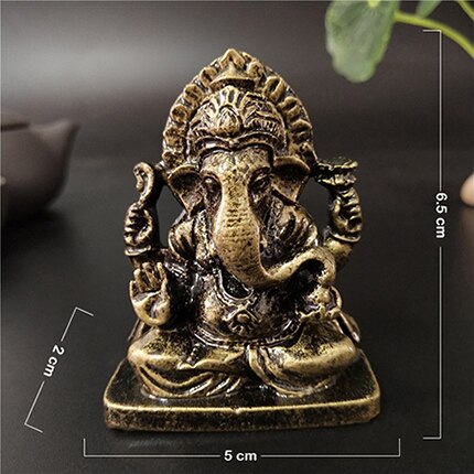 Ganesha buddha statue elefant gud skulptur feng shui ganesh figurer håndlavet håndværk til tilbehør til havehave dekoration: Bronze