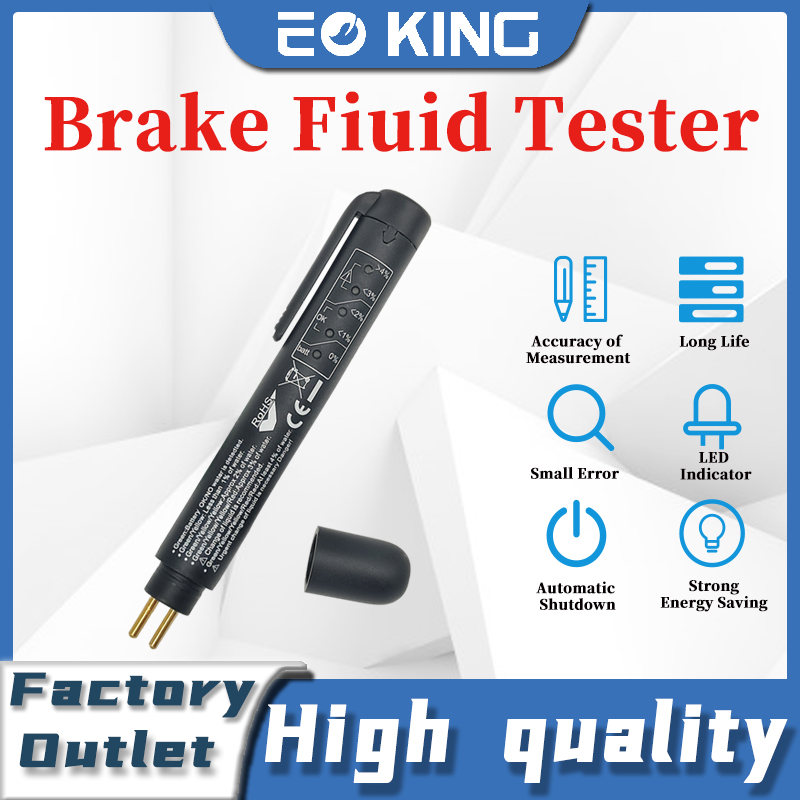 Caneta de teste, testador de óleo de freio de carro, display de 5 luzes LED, ferramenta de teste de qualidade de óleo, detector de fluido de freio