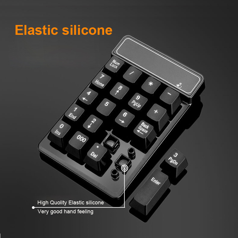 2.4GHz Mini USB Wireless Numeric Keypad 19 Keys Number Pad Numpad Receiver For Accounting Windows XP/7/ 8 Laptop PC Computer