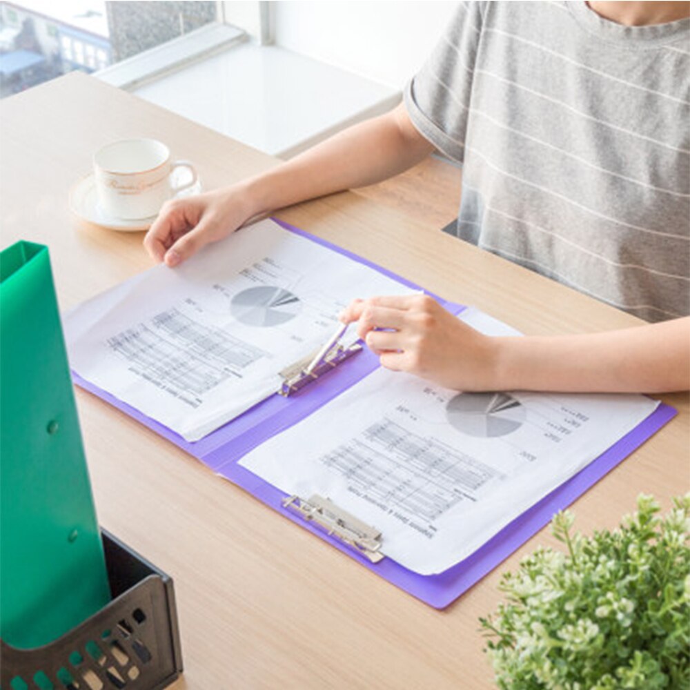 Deli Folder A4 Board Clip Data Folder Resume Folder Test Paper Clip Finishing Clip Office Classification Single and Double Clip