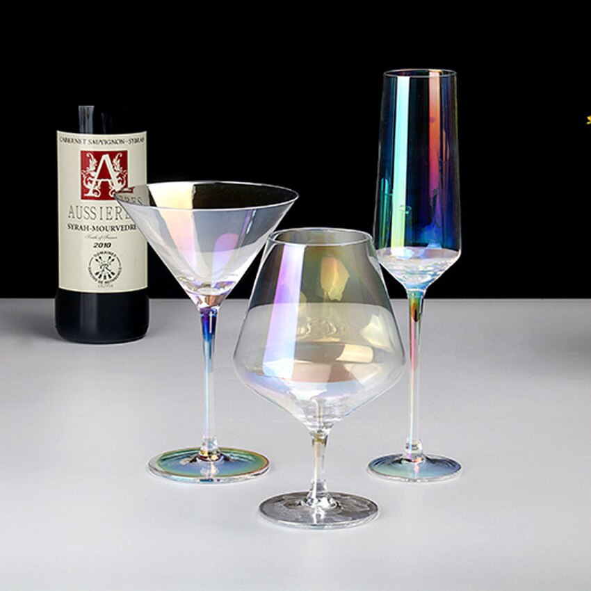 Loodvrij Kristal Glas Cup Handgemaakte Regenboog Cup Cocktail Glazen Wijn Glas Champagne Glazen Bruiloft Glazen Woondecoratie