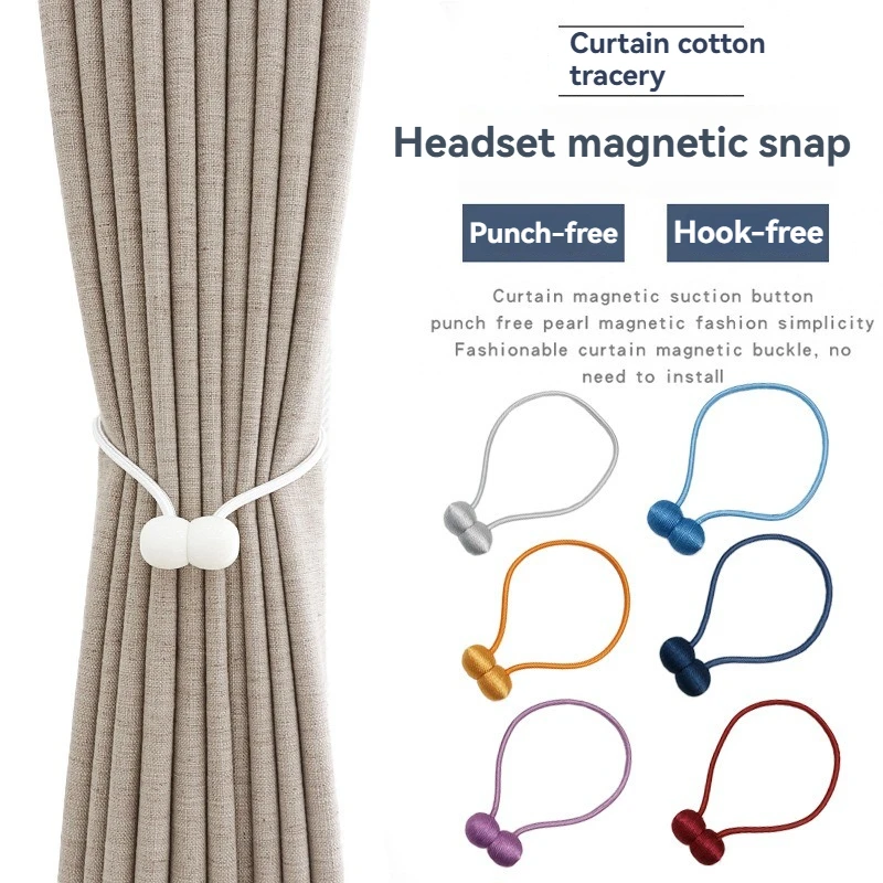 Magnetiska gardinfästen, gardinfästen för hörlurar, gardindekorationer för hem och utomhusbruk, sovrum och kontor