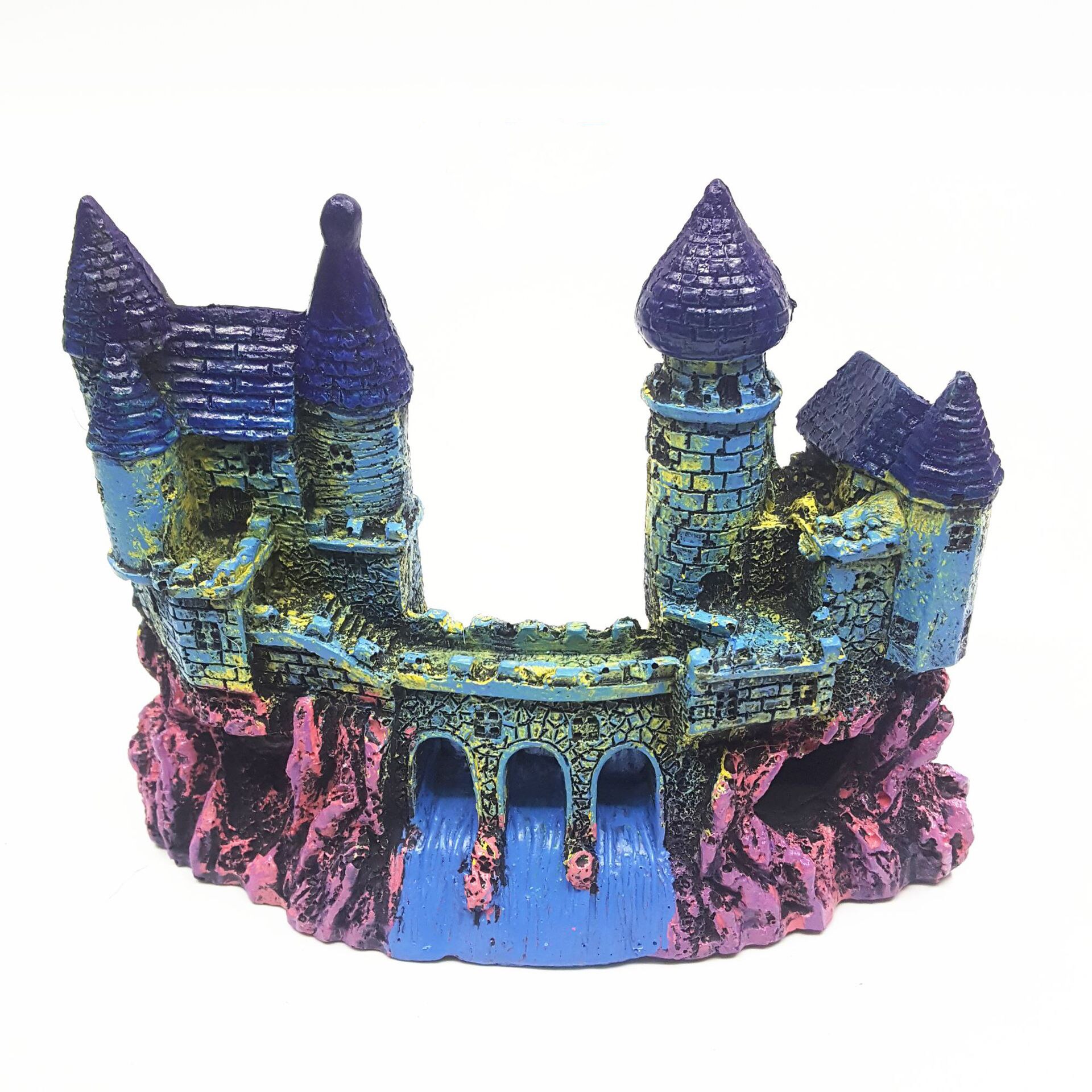 Aquarium Shipwreck Castle Decorations Fish Tank Ornaments Resin Material for Aquariums Landscaping Ornament: E