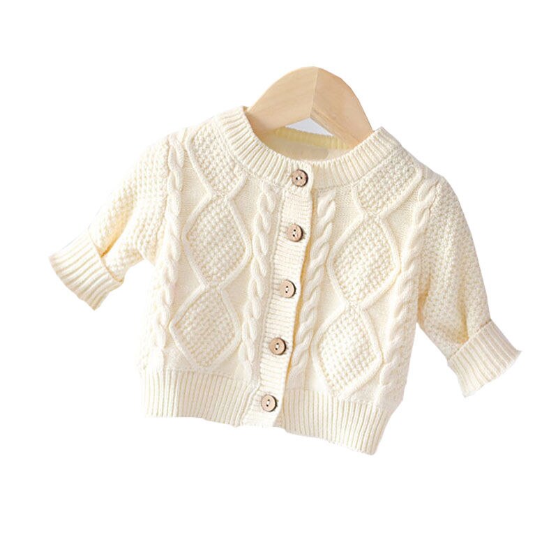 Baby drenge og piger cardigan 0-5 år efterår og vinter online berømthed klassisk diamant plaid twist fletning baby børnetøj