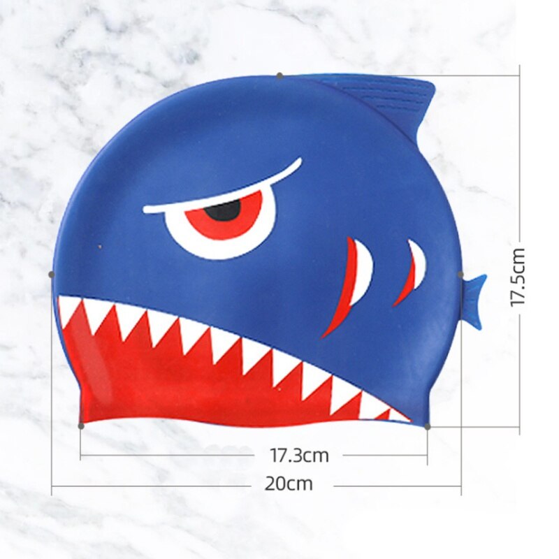 freundlicher Schwimmen Kappen Jungen Mädchen Silikon Schwimmen Schwimmbad Kappe Wasserdichte Ohr Schützen freundlicher Karikatur Tauchen Hütte für Wasser Sport: E
