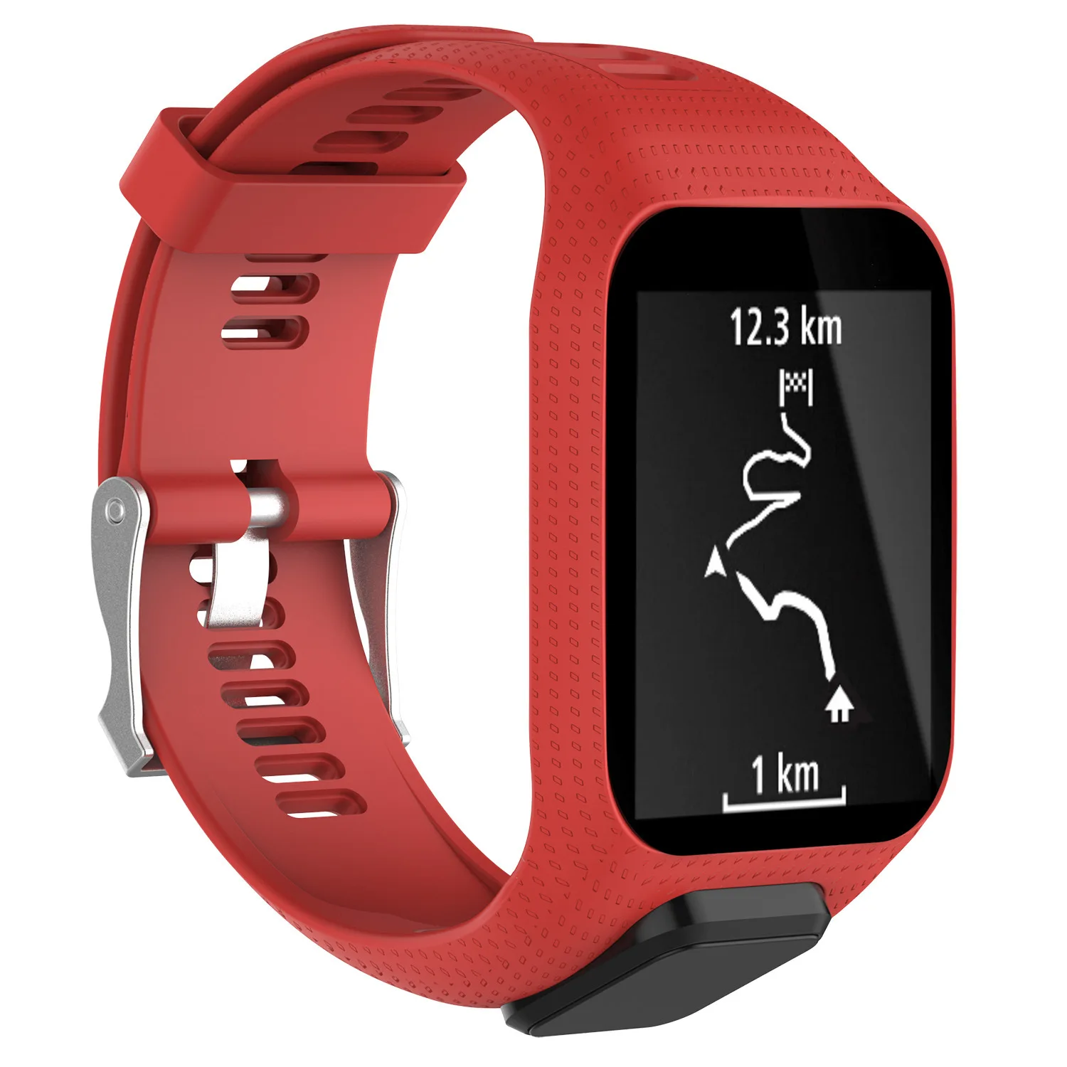 Silikonband für tomtom Läufer 2 3, Cardio-Musik, Smartwatch, Ersatzarmband, Sportarmband, Armbänder für Tom Tom Abenteurer: Grün