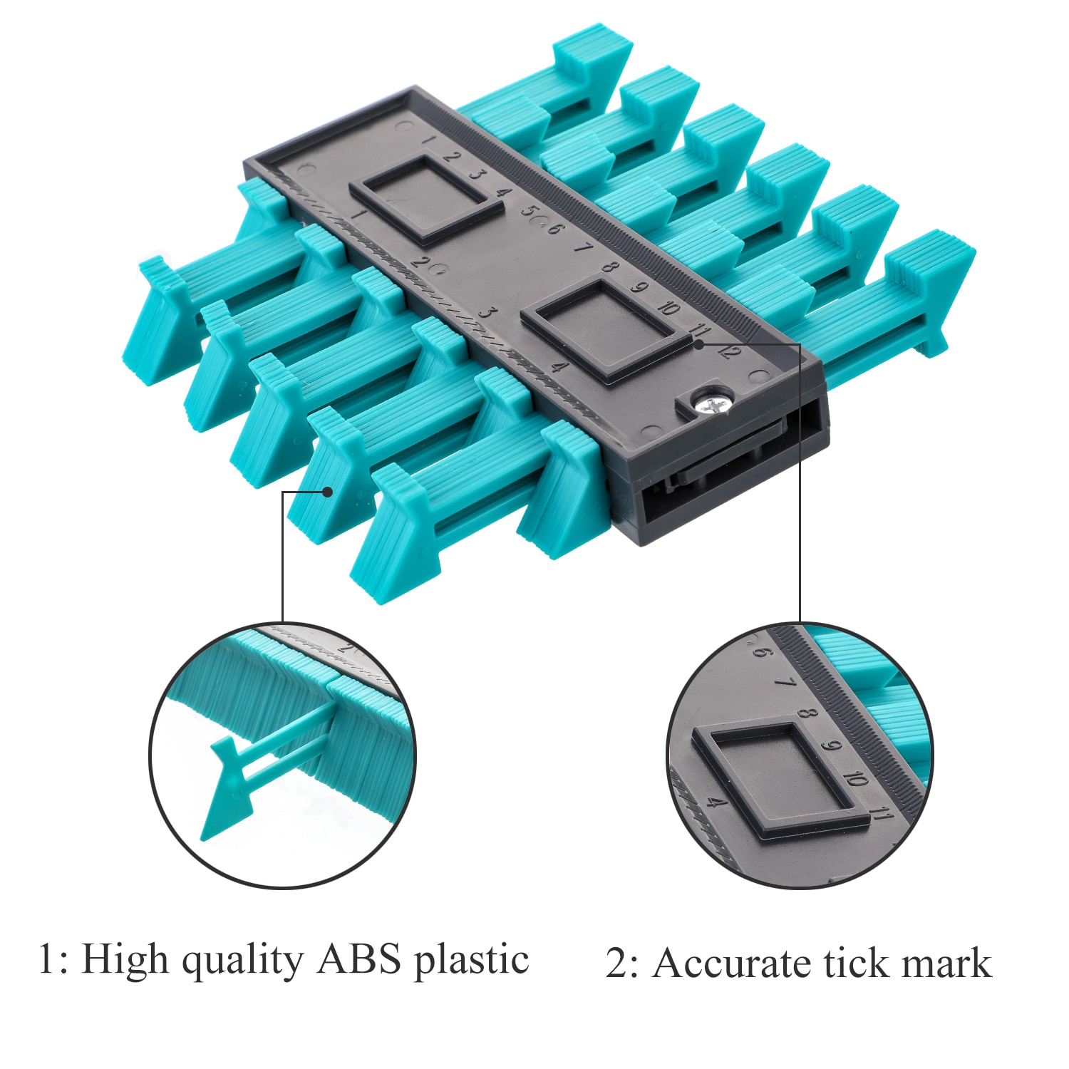 12/14/25cm Plastic Shape Contour Gauge Duplicator Profile Measurement Tool Meter Model Saker Contour Gauge Profile Tool