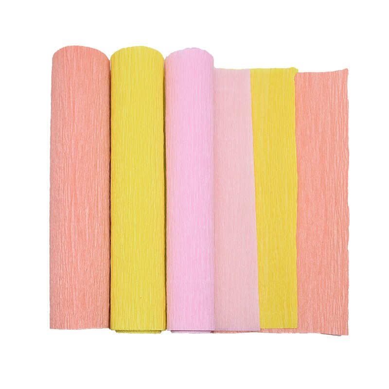 1 Roll 250cmx25cm Decorative Origami Paper Wrinkled Crepe Paper Flower Making Wrapping DIY Crafts Kindergarten Handmade Supplies