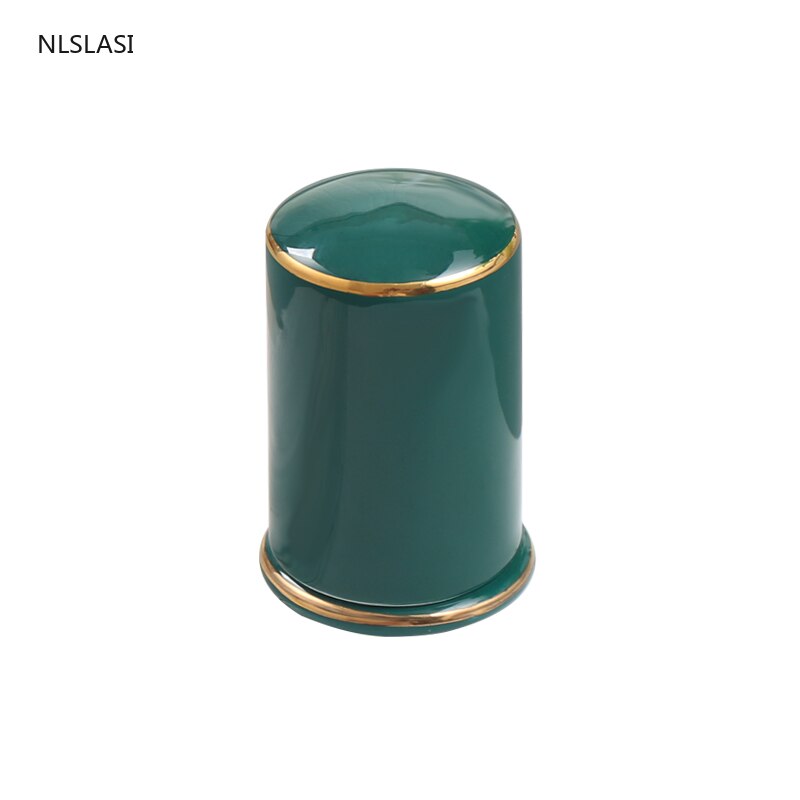 Nordic light luksus smaragd keramisk tandstikker holder knogle kina tandstik boks hjem hotel high-end tandstikker dispenser