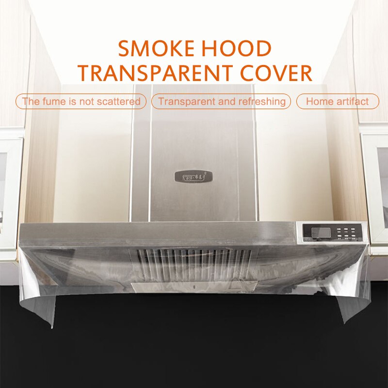 Hood Anti-Smoke Cover Smoke Shield By Oil Fume Hood Absorbs Smoke Oil PVC Transparent Double-sided Adhesive Hood StickersHood