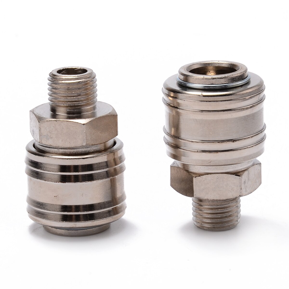 2pcs Euro Quick Couplers Air Line Hose Compressor Connector Female Quick Release Fittings With 1/4" BSP Male Thread