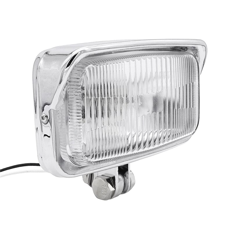 Feu avant de moto universel carré noir/Chrome, phare rectangulaire pour Harley Chopper Bobber Triumph, 1 pièce