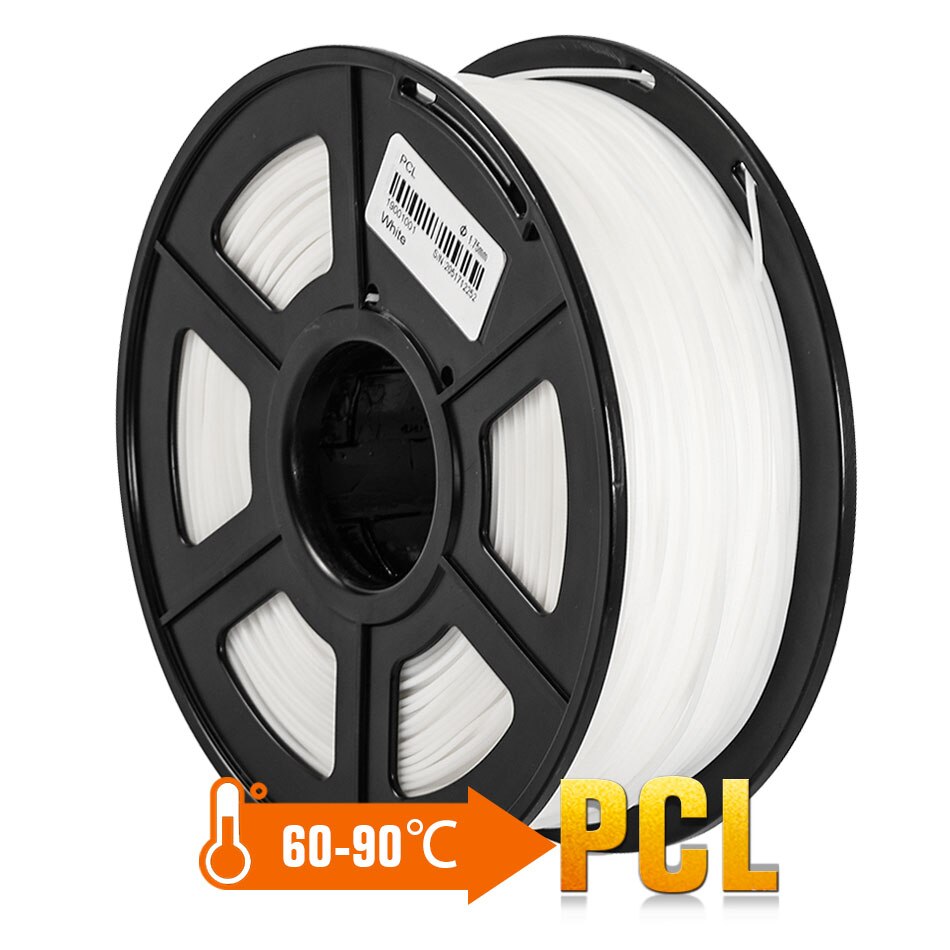 SUNLU Filament 3d PCL For FDM Printer 1.75mm 1kg Low Temperature Plastic PCL 3D Printing Materials: white PCL