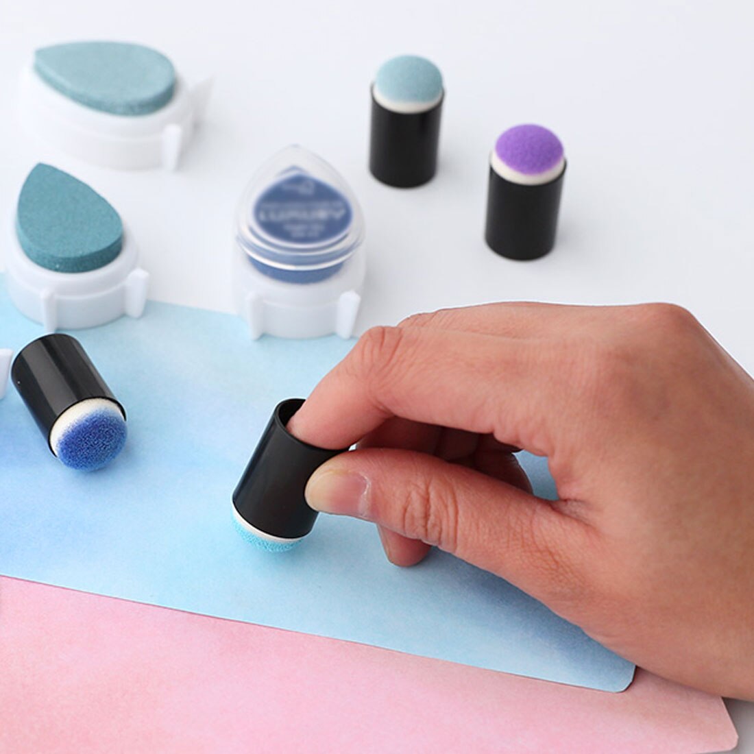 10/20/40pcs finger painting sponge finger set sponge painting tool smudge tool sponge foam finger painting craft set