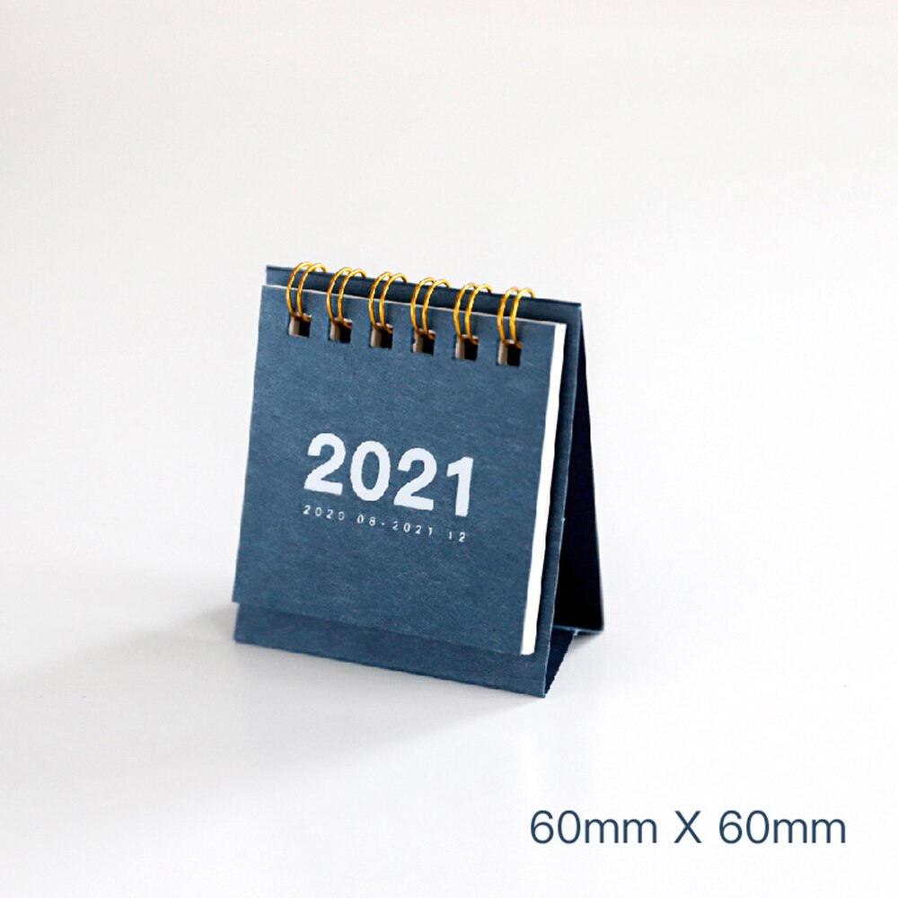 .08.12 Desktop Papier Kalender Mini Tafel Kalenders Bureau Spoel Kalender Diy Memo Pad Jaarlijks Agenda Organisator: Blauw