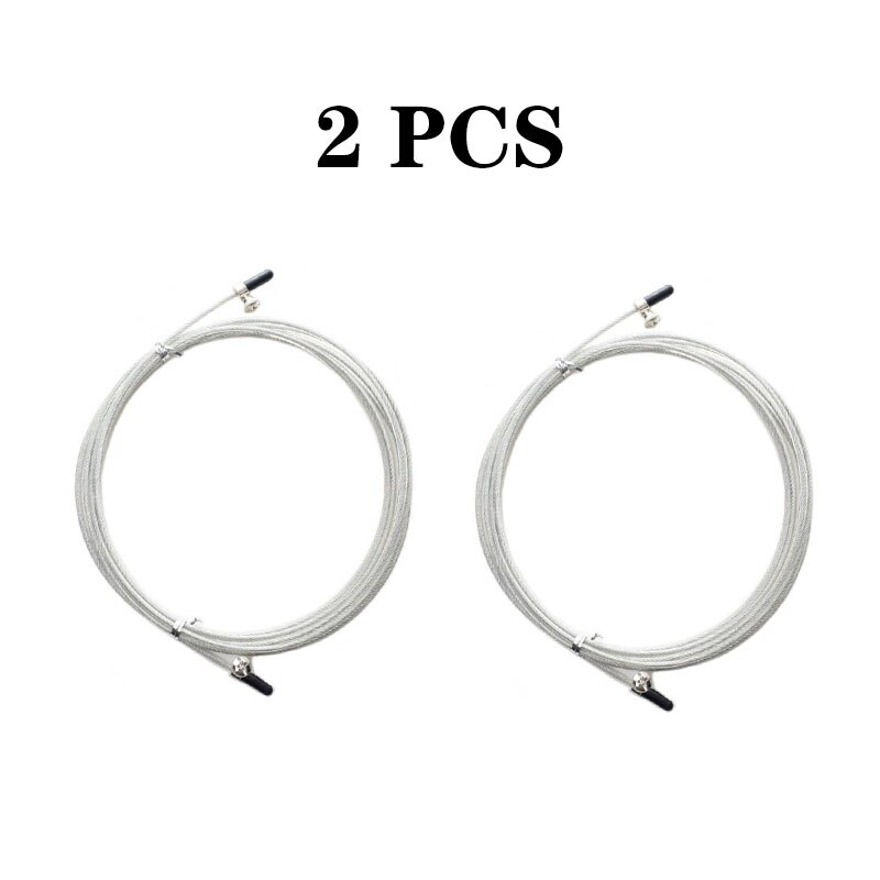 Fil d'acier avec vis pour cordes à sauter, 3m, rechange, Crossfit, câble métallique remplaçable, corde à sauter de vitesse: Silver Rope 2PCS
