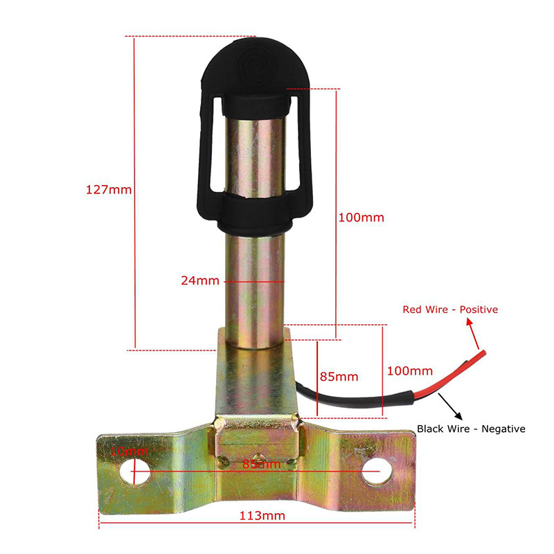Metal Rotating Flashing Beacon Mount Bracket Flexible Stem DIN Pole Tractor Mounting Light Warning Light Accessories: Red
