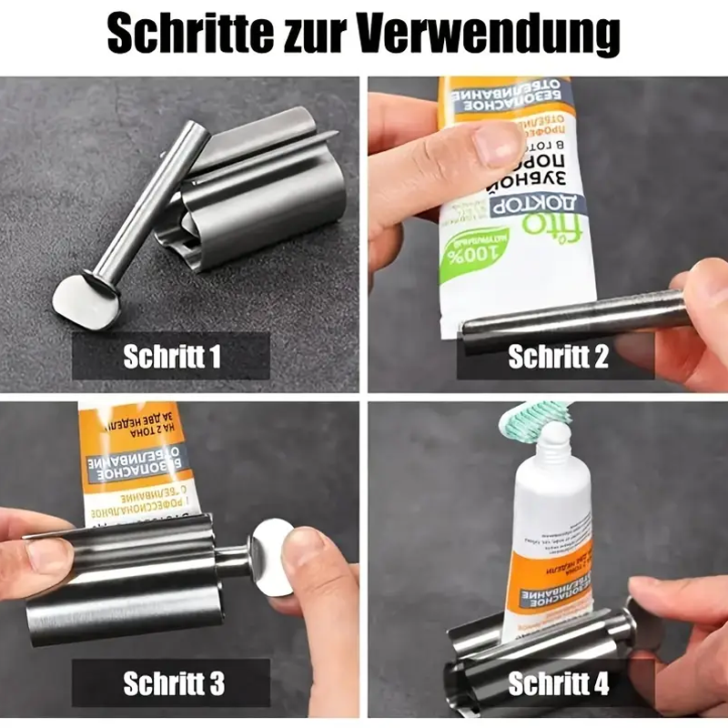 Stainless steel toothpaste squeezer Manual rotation facial cleanser toothpaste squeezer