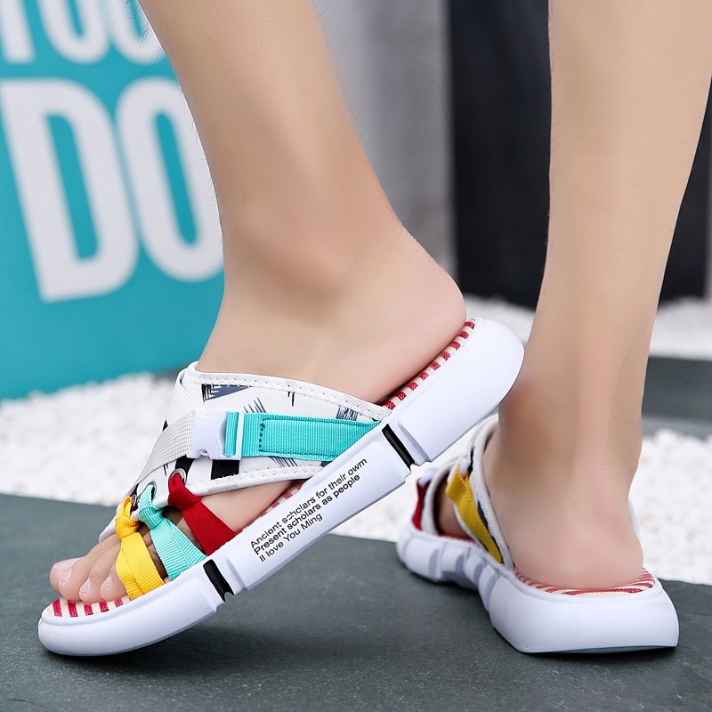 X Männer Hausschuhe Sommer Korea Stil Strand Dienstprogramm lässig Schuhe Stoff Licht Komfortable Espadrilles Männer kippen-Flops