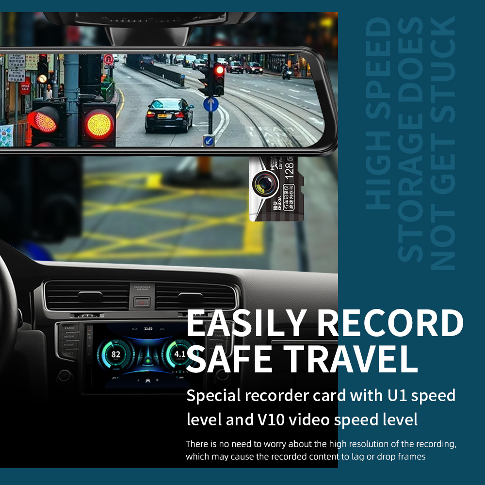 Nowa karta pamięci Flash SD 256 GB Class10 Micro TF A1 V30 Szybkie karty TF Flash 512 GB do telefonu komórkowego/kamery monitorującej