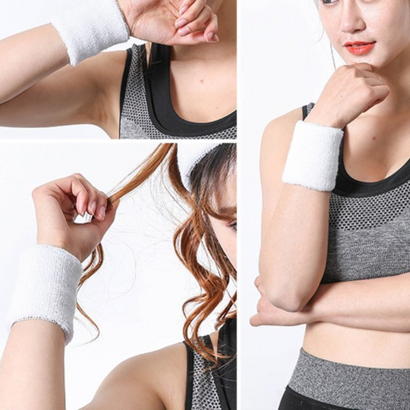 Bandeau de Poignet en Coton Anti-Humidité, Support de Poignet, Absorbant, Évaccorporelle, 202 létique, Tennis, Basket-Ball, Gym, 1/2 Pièces