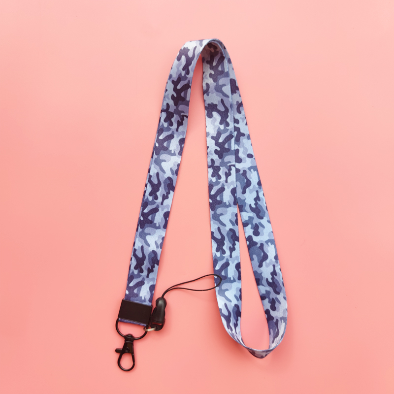 Men's Camouflage Card Case Lanyard ID Badge Holder Bus Card Cover Door Card Credit Card Holders Neck Strap