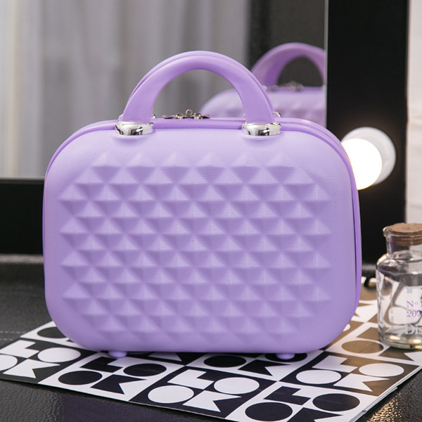 Small Travel Girl Tote Suitcase Child Lovely Luggage Case Hardside Box Travel Weekend Clothes Toiletry Organizer Accessories: Light Purple