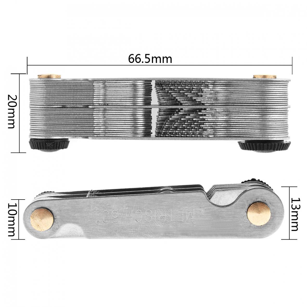 Stainless Steel Screw Gauge Set SAE with 55-60 Degree Grip Metric Whitworth Screw Thread Pitch for Measuring Gauging Tools