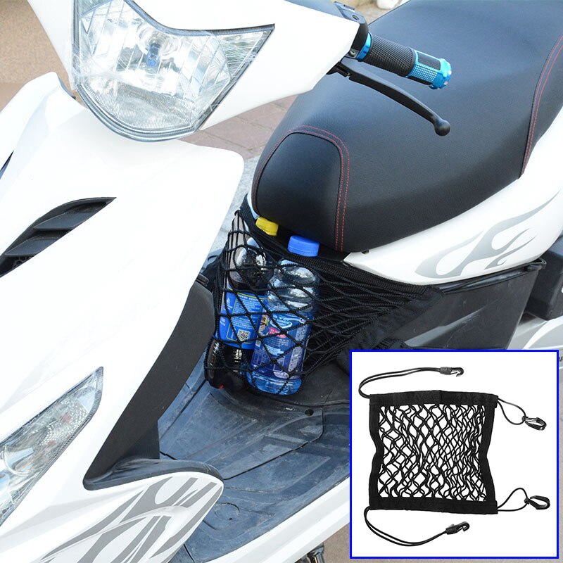 1x Motorcycle ATV Quad Bike Luggage Net Mesh Hook Hold Bag Cargo Storage Holders