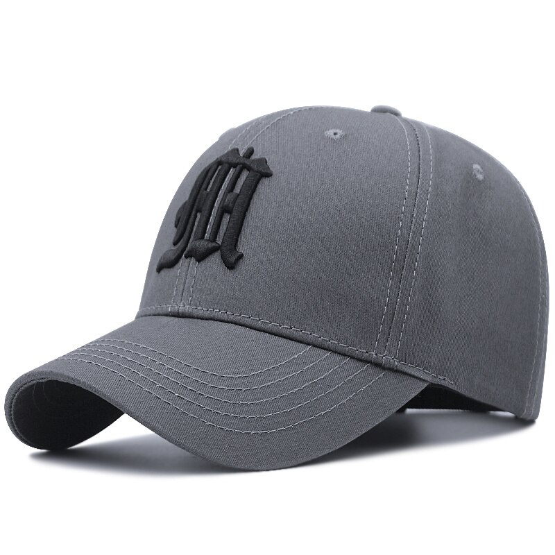 Big head Man Large Size Baseball Hats Four Seasons Outdoors Cotton Hard Top Snapback Hat Men Plus Size Sport Cap 56-60cm 60-65cm: Grey Black   / 56-60cm