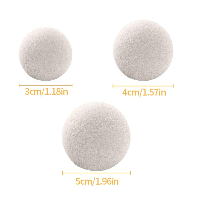 3/6PCS Wool Drying Ball Reusable Fabric Softener Laundry Ball Household Dryer for Washing Machine Accessories Clothes Dryer Tool