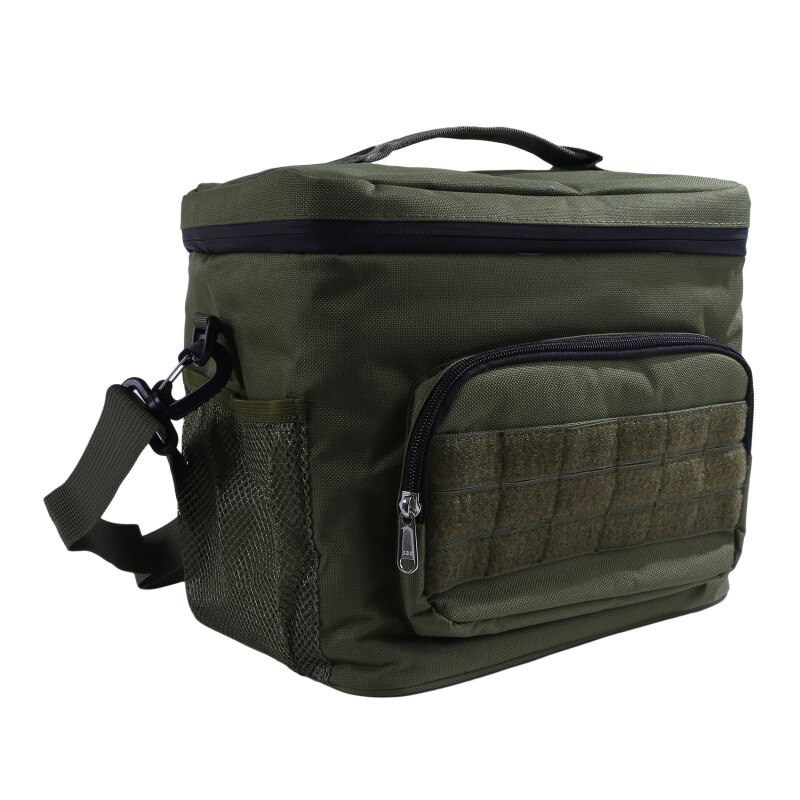 Thermal Bag Leakproof Beer Bottle Cooler Bag Large Insulated Fridge Portable Picnic Food Bag: ArmyGreen