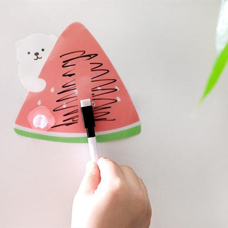1 Juego de notas adhesivas para frigorífico con bolígrafo, tablero de mensajes regrabable, etiqueta para mensaje decorativa para nevera, decoración del hogar