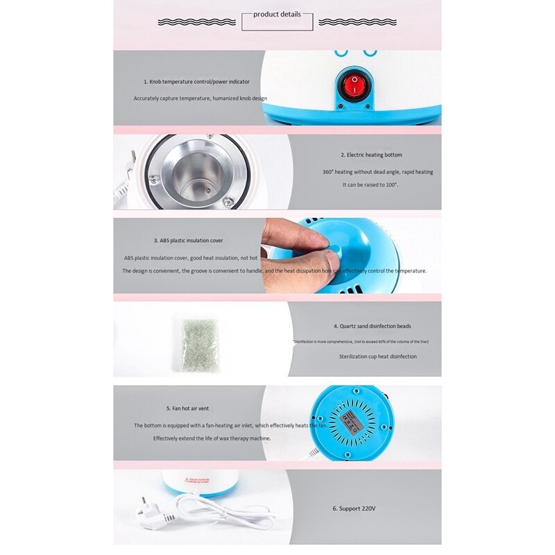 Professionelle Salon Barbier Desinfektion Glas Manikübetreffend Desinfektion Tasse Friseur Werkzeuge EU Stecker