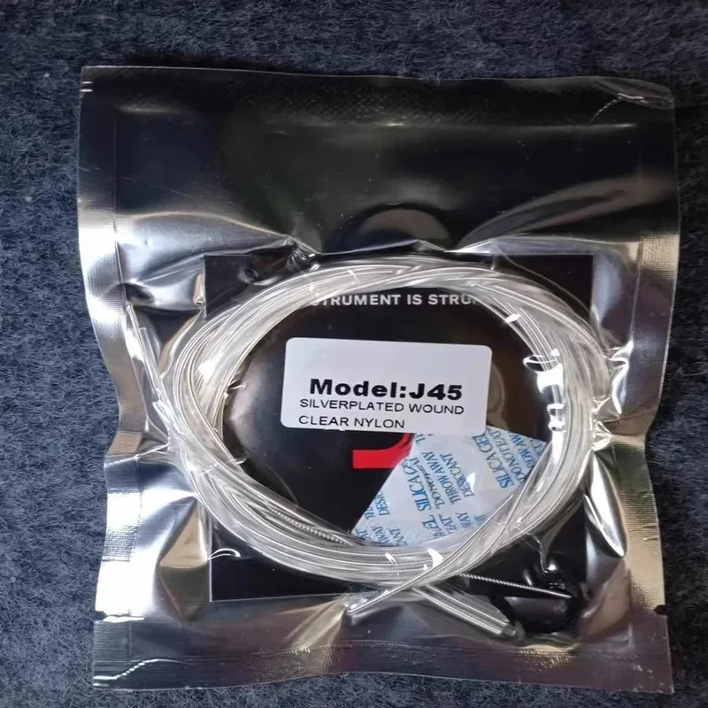 Cordes de guitare classique EJ45, noyau en nylon plaqué argent, ton clair et brillant, jeu fluide, Tension moyenne pour débutants et professionnels