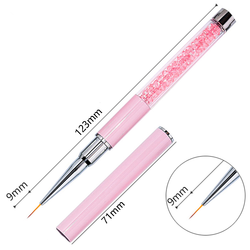 uñas accesorios y herramientas pinceles uñas manicura pincel uñas acrilicas nails Pincel para decoración de uñas, accesorios para manicura, fototerapia, acrílico, UV, extensión de Gel, pintura de revestimiento, 1 ud.: Castaño