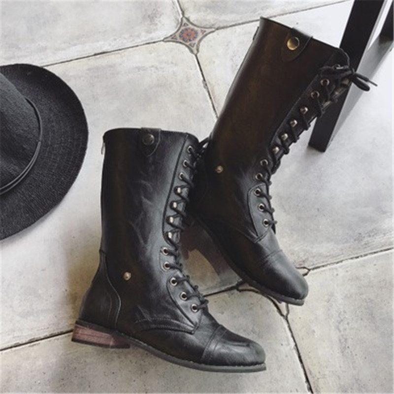 DREAM PAIRS DWUMAB2511 Bottes western de cowboy et cowgirl brodées cousues à bout carré talon épais bottines courtes tendance avec fermeture éclair, taille 6, noir, DWUMAB2511