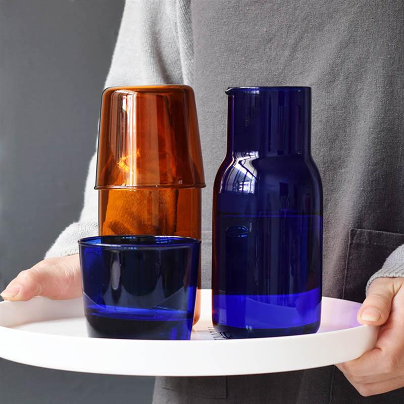 Godteri farge glass tekopp enkel varmebestandig drikkeglass juice glass med tekanne drikke redskaper