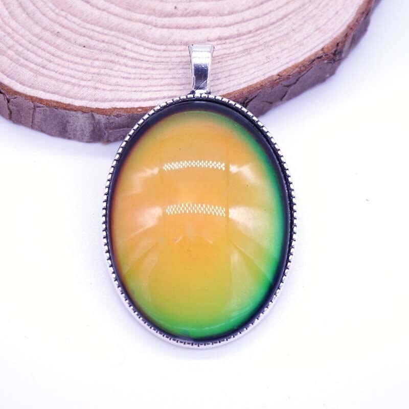 Unique! Newest Round Alloy Pendant Changing Color According To Temperature Mood Necklace Pendants: 15