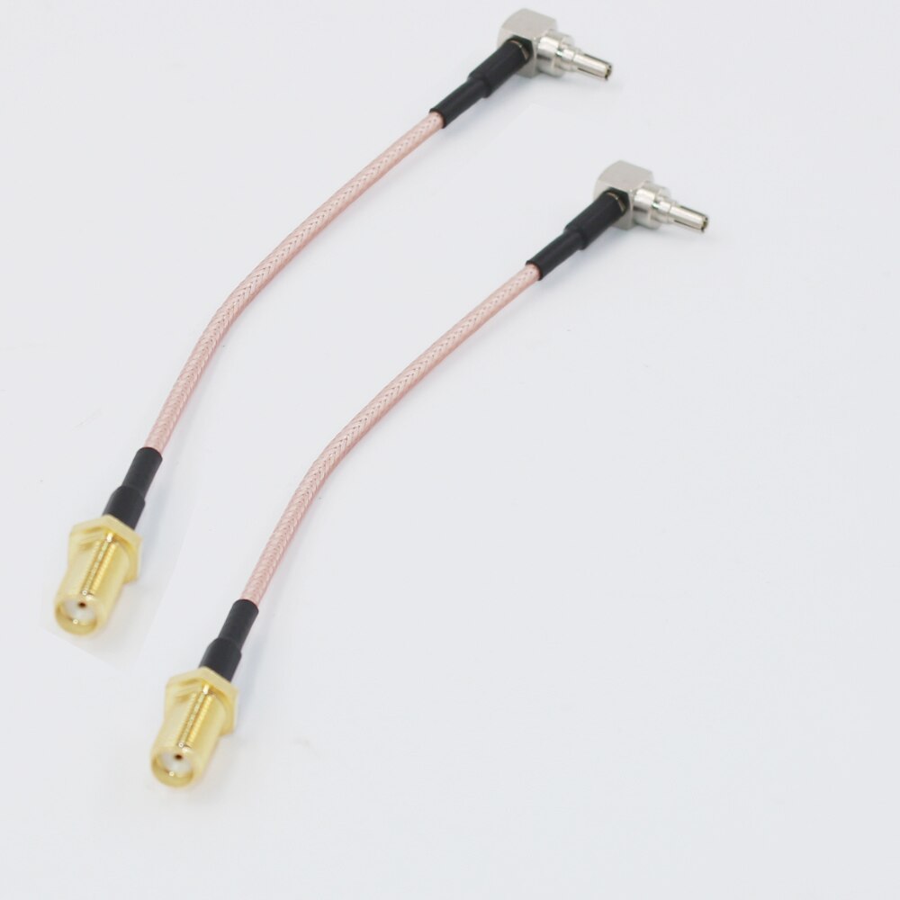 2 stk / lot antenne adapter kabel sma hun til  ts9 crc 9 han grisehale forlængerkabel til 3g 4g huawei router modem zte antenne: Sma-f til crc 9 han