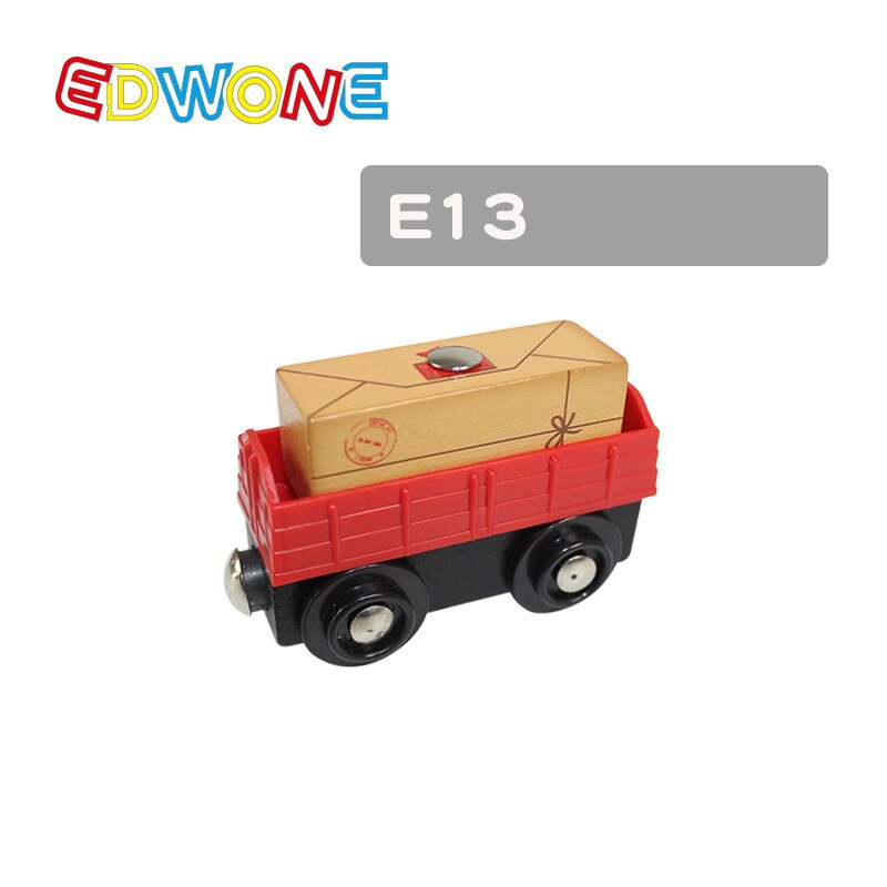 Building Tower Crane Beach Wood Magnetic Train Railway Accessories Tender Component Education Compatibel All Wood Track Train: E13