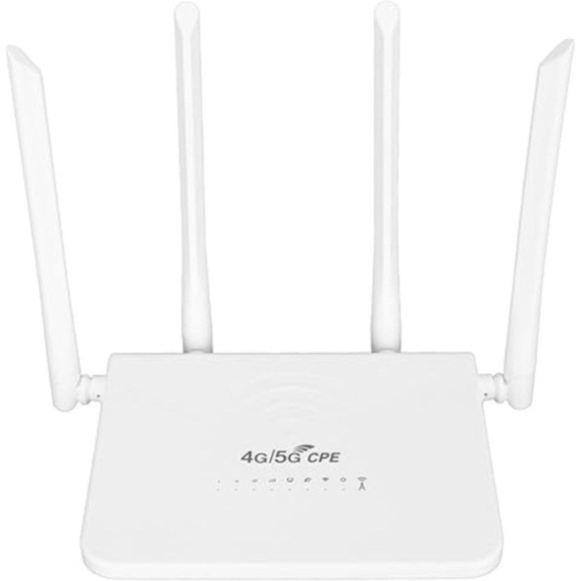 Router 4G LTE Bezprzewodowy WiFi 6 z Efektywnym Przezchodzeniem Przez Ściany, Router WiFi 2.4GHz 300Mbps, Repeater z Anteną i Gniazdem na Kartę SIM