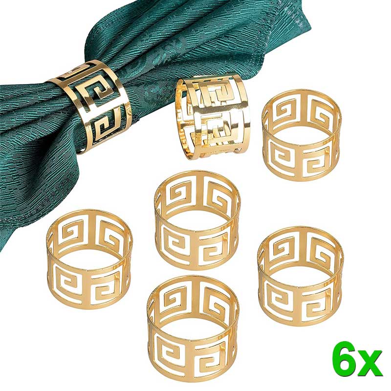 6Pcs Serviette Ringen Servet Houder West Diner Handdoek Servet Ring Party Decoratie Tafel Decoratie: Style 1