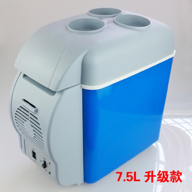 12V Portable 7.5L Vehicle-borne Cold Heating Box Mini Refrigerator with Cup Frame