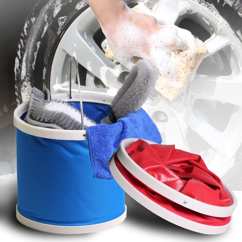 Bucket Folding Bucket Car Wash Car Bucket Fishing Bucket Washing Retractable Vehicle Bathroom Kitchen Clean Canvas Supplies
