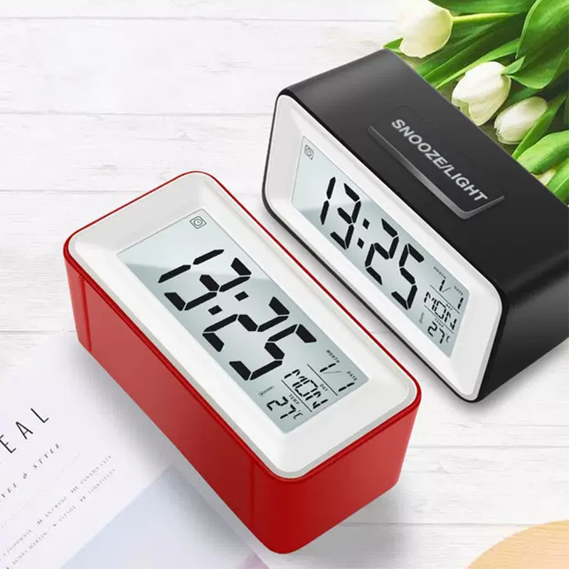 LED Screen Digital Alarm Clock Electric Desktop Table Clock For Home Office Backlight Snooze Data Time Calendar Desk Watch Clock