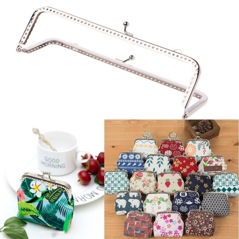 1PC Square Metal Frame Kiss Clasp For Handle Bag Purse Accessories DIY 18cm