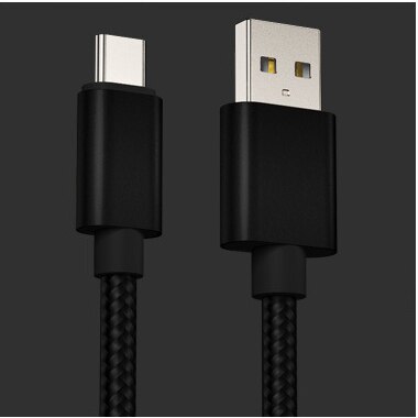 1m 2m 3m USB Type-C Data Cable Fast Charging Transfer Data For Huawei P10/P20/P30 Xiaomi Honor Mobile Phone Nylon Digital Cables: Black Type-C / 1m